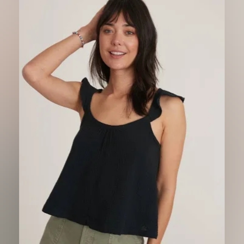 "Like New" Marine Layer Jude Flutter Tank, Black // XS